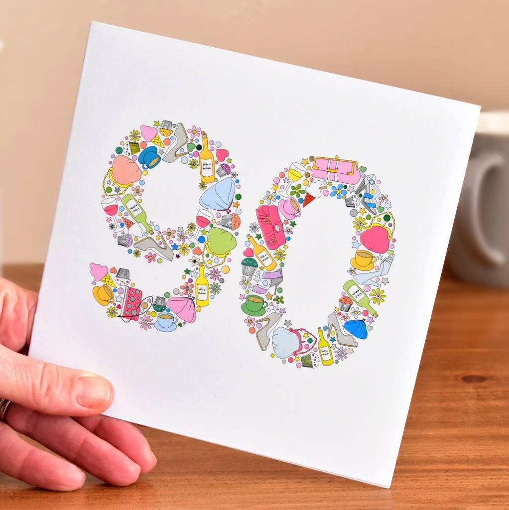 90Th Birthday Card Ideas Girlie Things 90th Birthday Card
