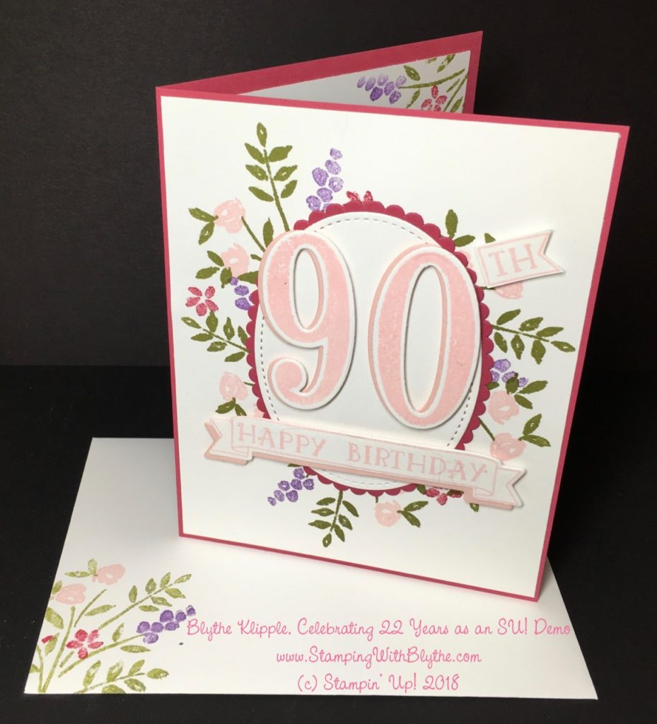 90Th Birthday Card Ideas Number Of Years Stamp Set Stamping With Blythe