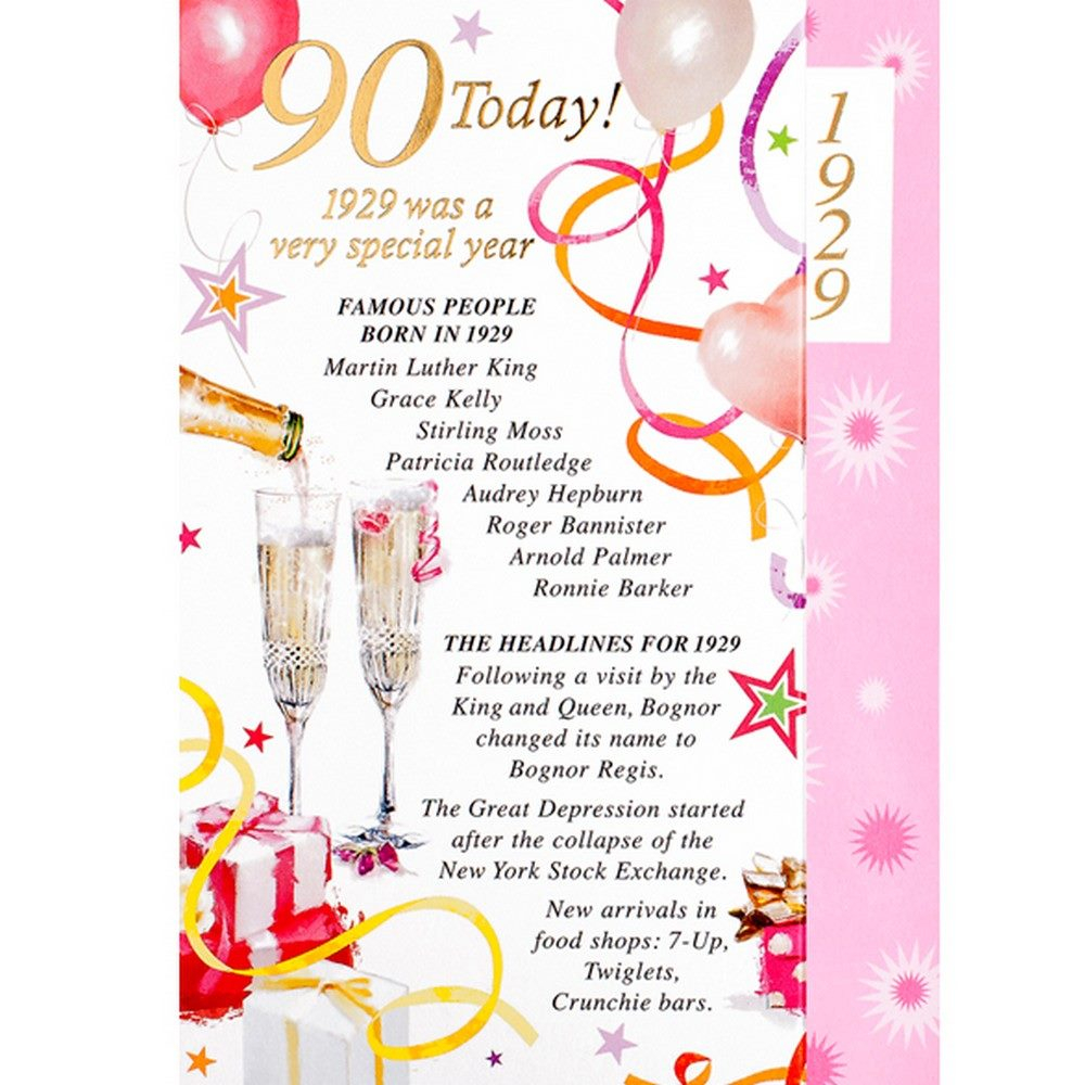 90Th Birthday Card Ideas Simon Elvin Happy 90th Birthday Cards Pack Of 6