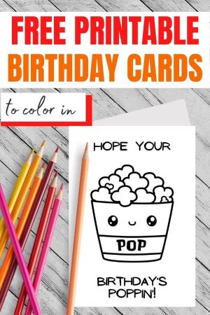 Attractive Printable Happy Birthday Cards Coloring Birthday Cards 2 printable happy birthday cards|craftsite.info