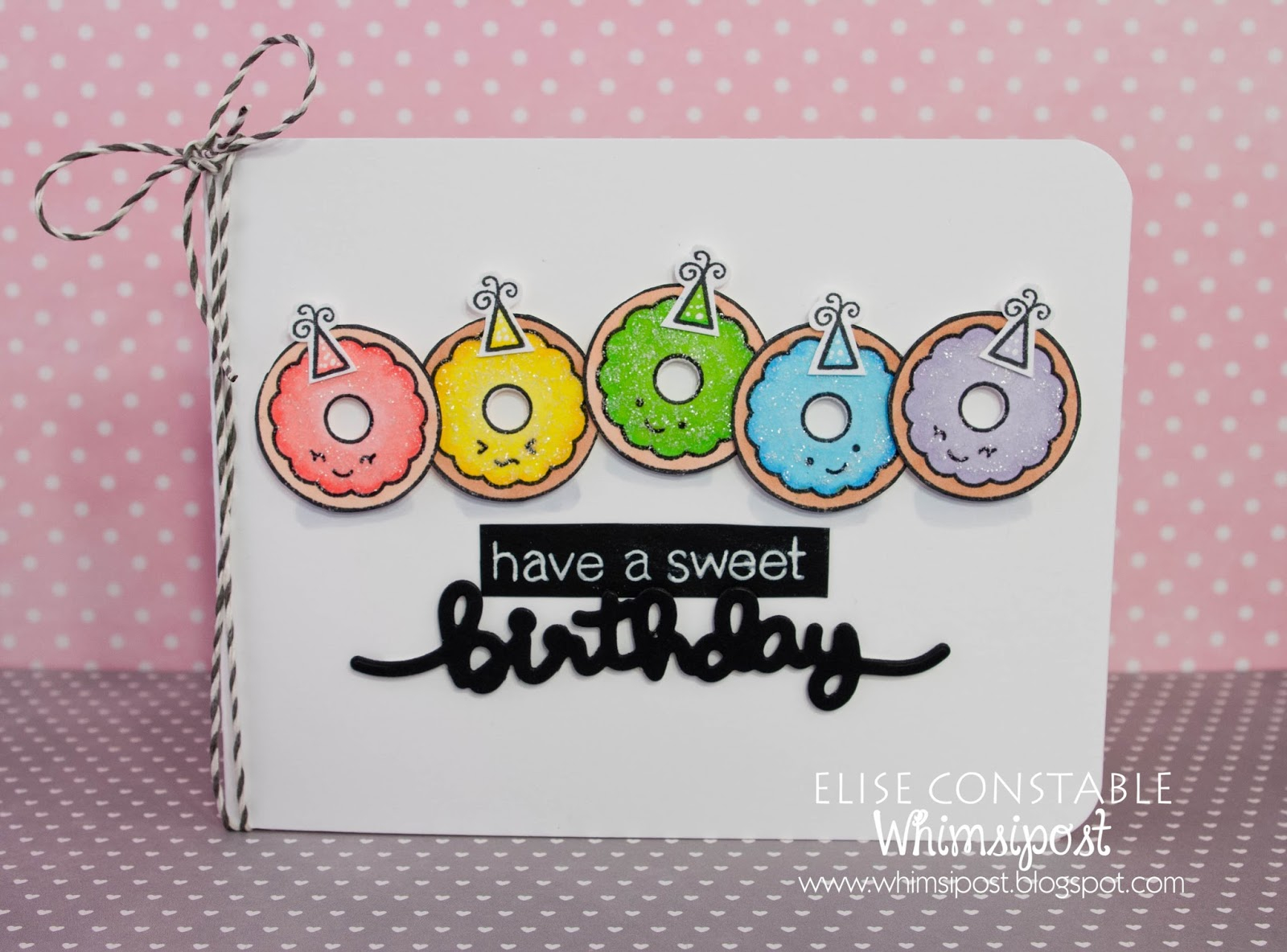 Big Birthday Card Ideas A Rainbow Donut Birthday Card Elise Lawn Fawn
