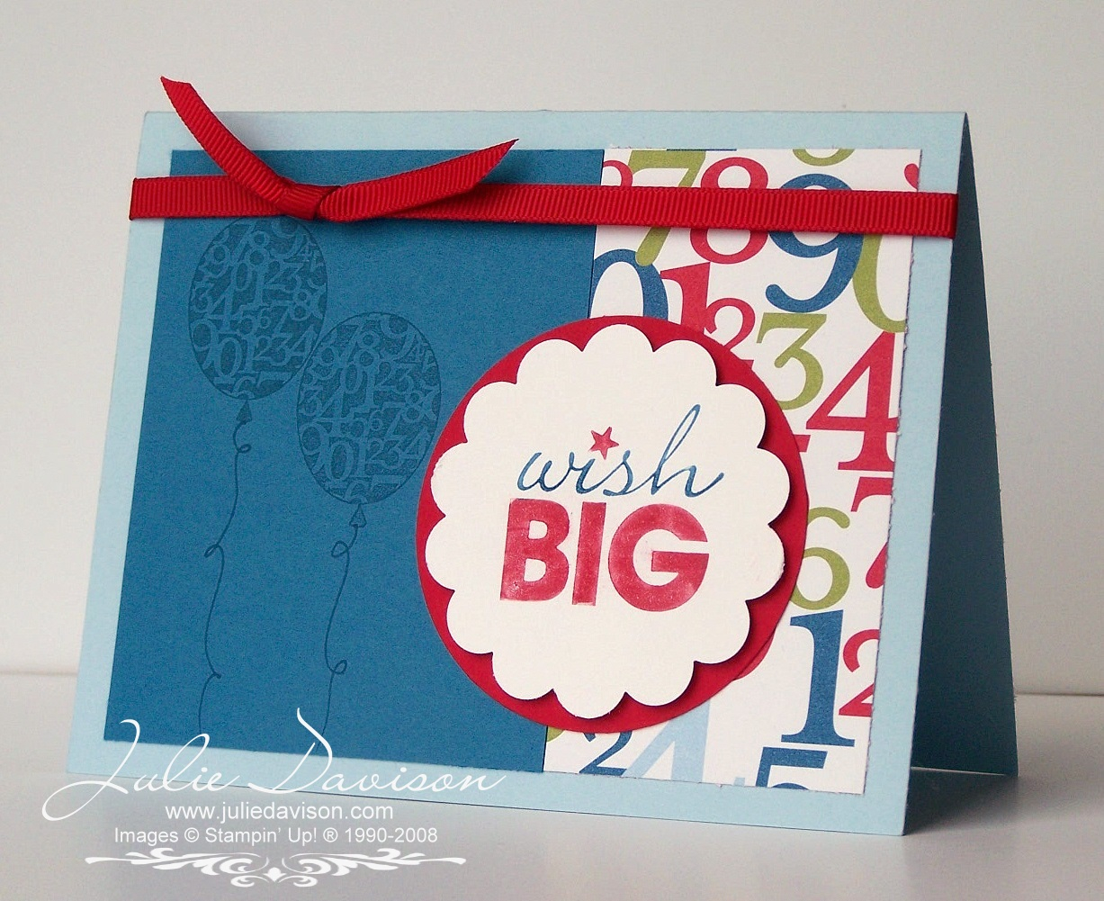 Big Birthday Card Ideas Julies Stamping Spot Stampin Up Project Ideas Julie Davison