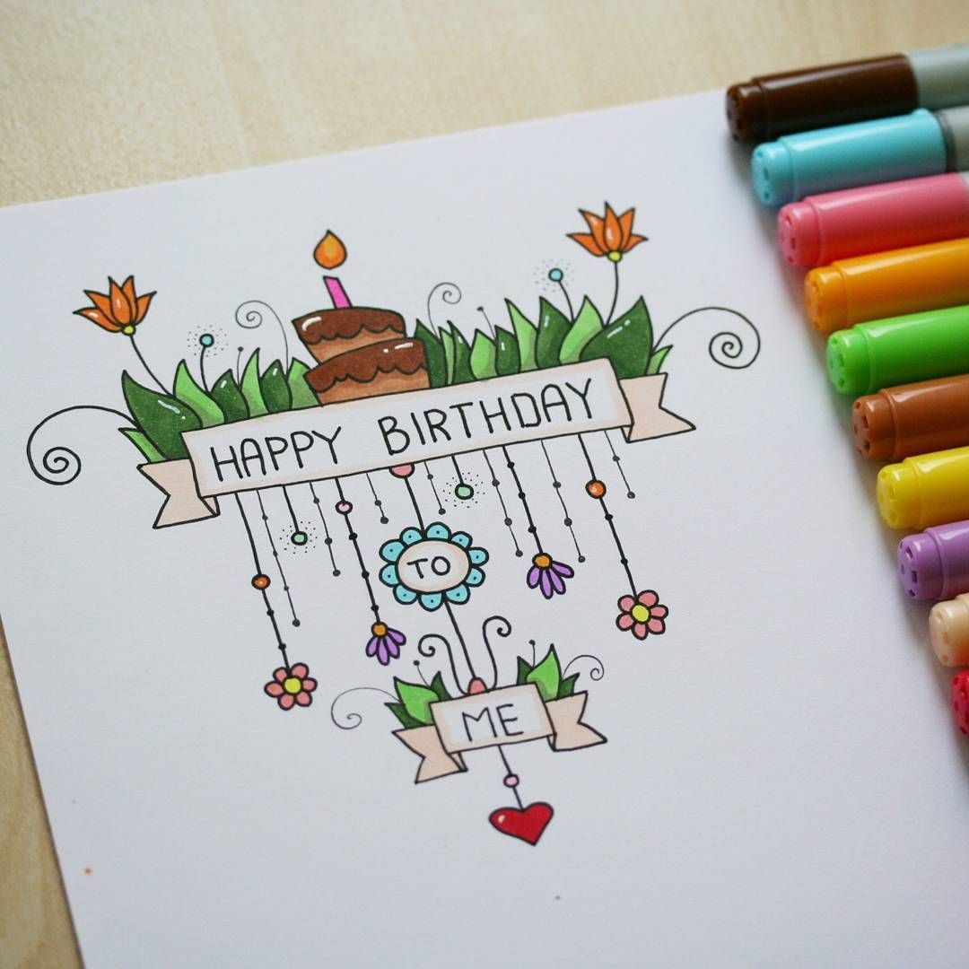 Birthday Card Drawing Ideas Birthday Drawing Ideas At Paintingvalley Explore Collection Of