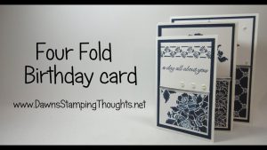 Birthday Card Folding Ideas Four Fold Birthday Card Featuring Products From Stampinup