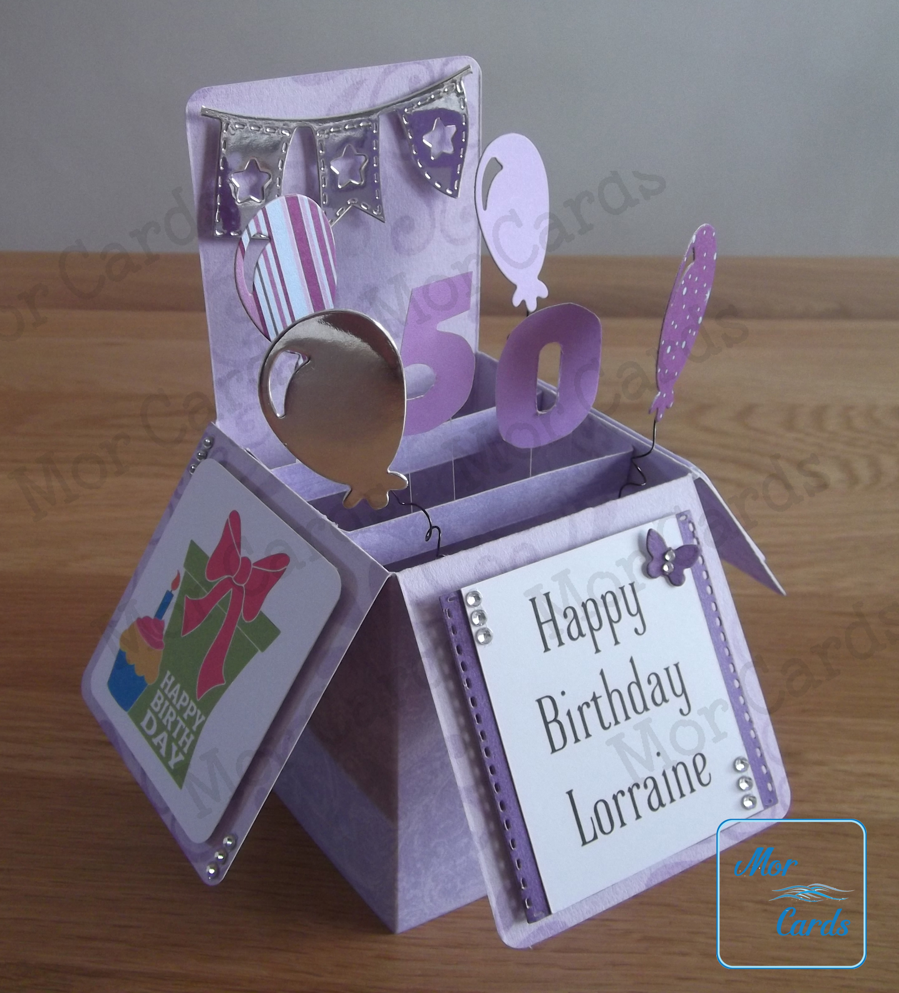 Birthday Card Folding Ideas Personalised Birthday Card With Balloons The Supermums Craft Fair