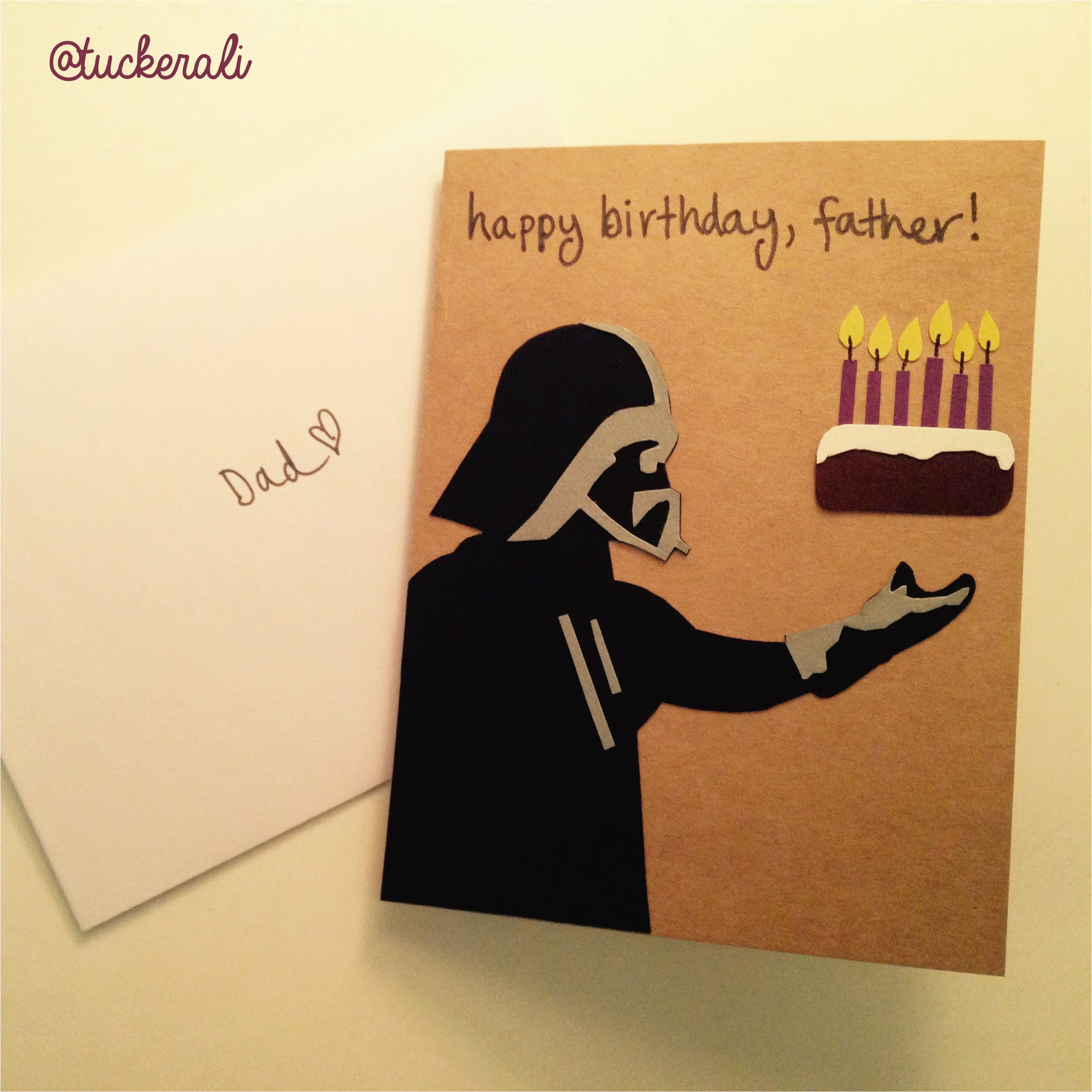 Birthday Card For Dad Ideas Diy Ideas For Greeting Card Today In Ali Does Crafts Darth Vader