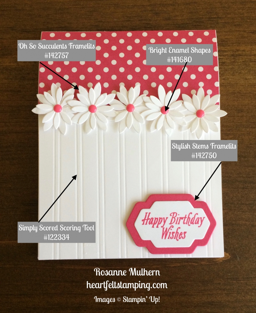 Birthday Card Idea Stampin Up Succulent Daisy Birthday Card Idea Rosanne Mulhern
