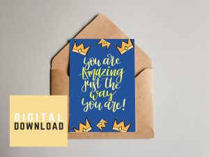Birthday Card Ideas For A Friend Friendship Card Motivational Print Birthday Card Gifts For Him Gifts For Her Handmade You Are Amazing Just The Way You Are