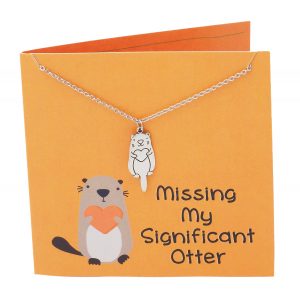 Birthday Card Ideas For Best Friend Funny Quan Jewelry Otter Friendship Necklace Funny Puns Gifts For Girlfriend Missing My Significant Otter Animal Inspired Charm Happy Birthday Cards
