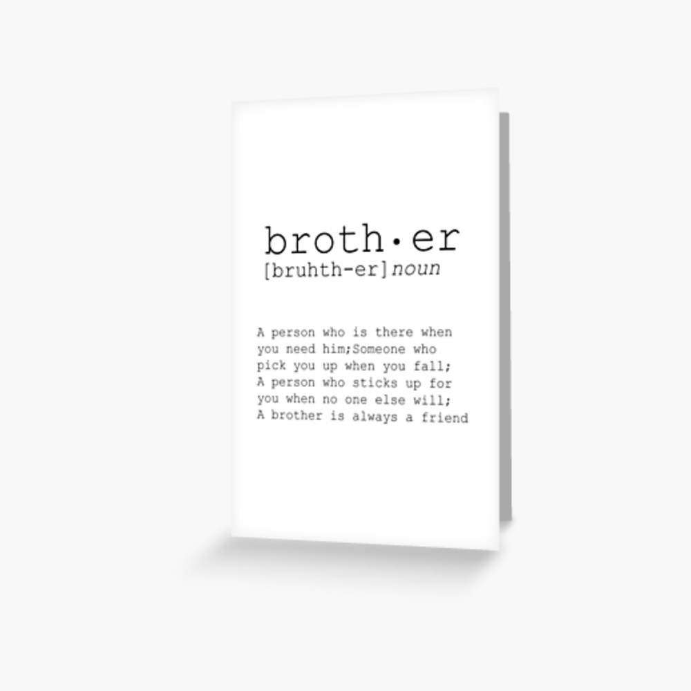 Birthday Card Ideas For Brother Chrismas Gift For Brother Brother Big Brother Art Gift Ideas Brother Print Brother Definition Big Brother Brother Birthday Gift For Brother Greeting