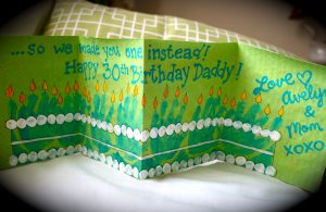 Birthday Card Ideas For Dad From Kids Happy 30th Daddy Handprint Cake Card Artsyanna