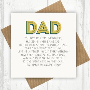 Birthday Card Ideas For Dads Dad Birthday Card
