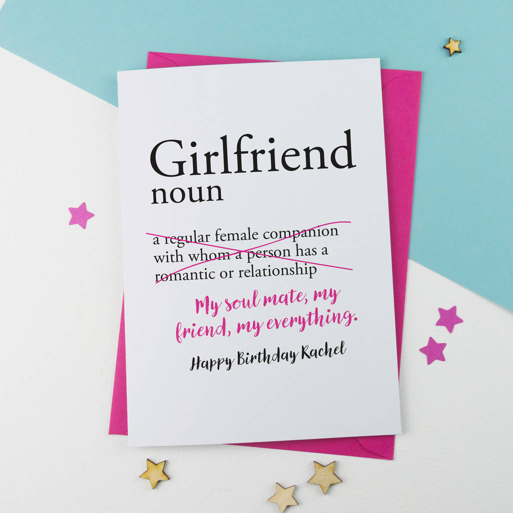 Birthday Card Ideas For Girlfriend Girlfriend Personalised Birthday Card