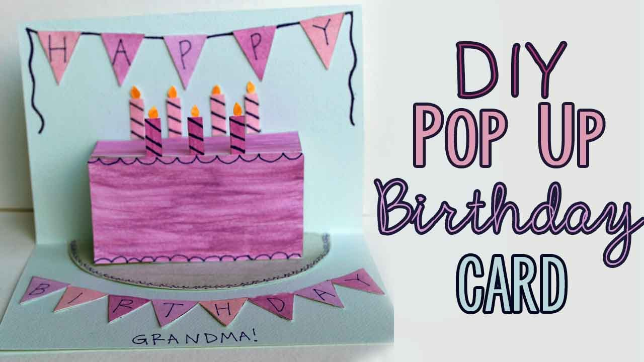 Birthday Card Ideas For Grandma Diy Pop Up Birthday Card