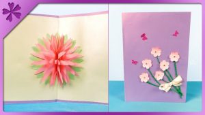 Birthday Card Ideas For Grandpa Diy How To Make 3d Flower Greeting Card For Grandparents Day Eng Subtitles Speed Up 443