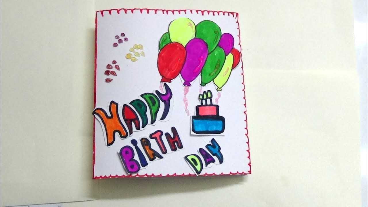 Birthday Card Ideas For Kids How To Make Simple Birthday Card For Kids Kids Art And Craft Learning