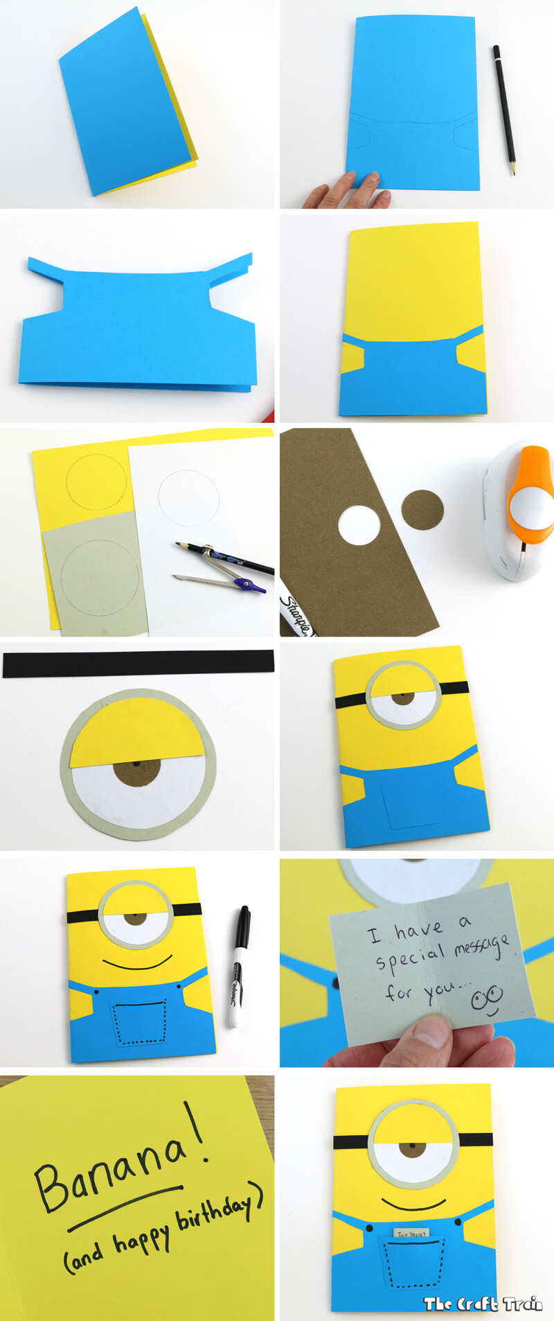 Birthday Card Ideas For Kids To Make Easy Minion Greeting Card The Craft Train