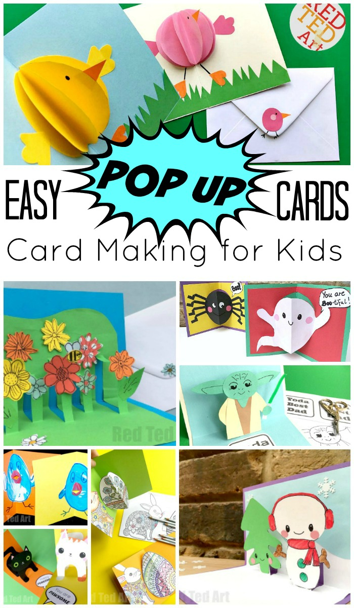 Birthday Card Ideas For Kids To Make Easy Pop Up Card How To Projects Red Ted Art