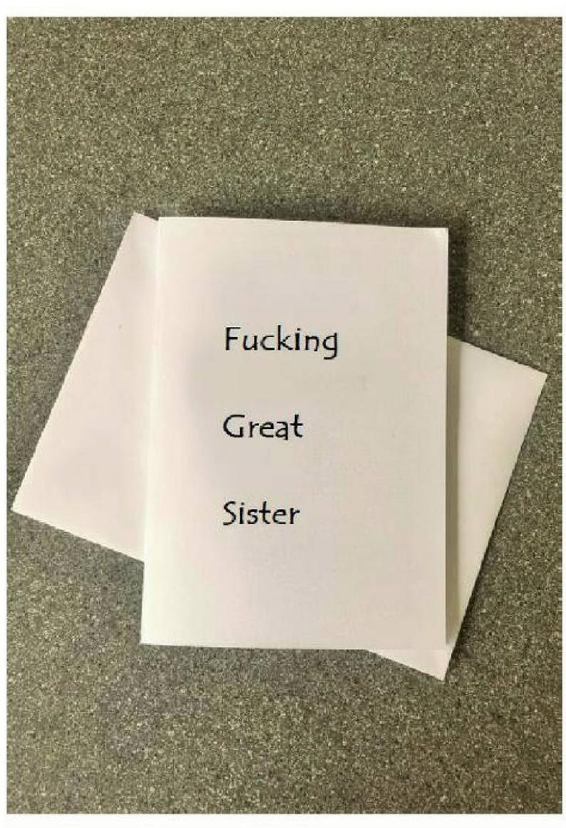 Birthday Card Ideas For Sister Fucking Great Sister Cardbirthday Cardsister Birthday Ideassister 40th Birthdaysister Maid Of Honorsister Graduation Cardfunny Card