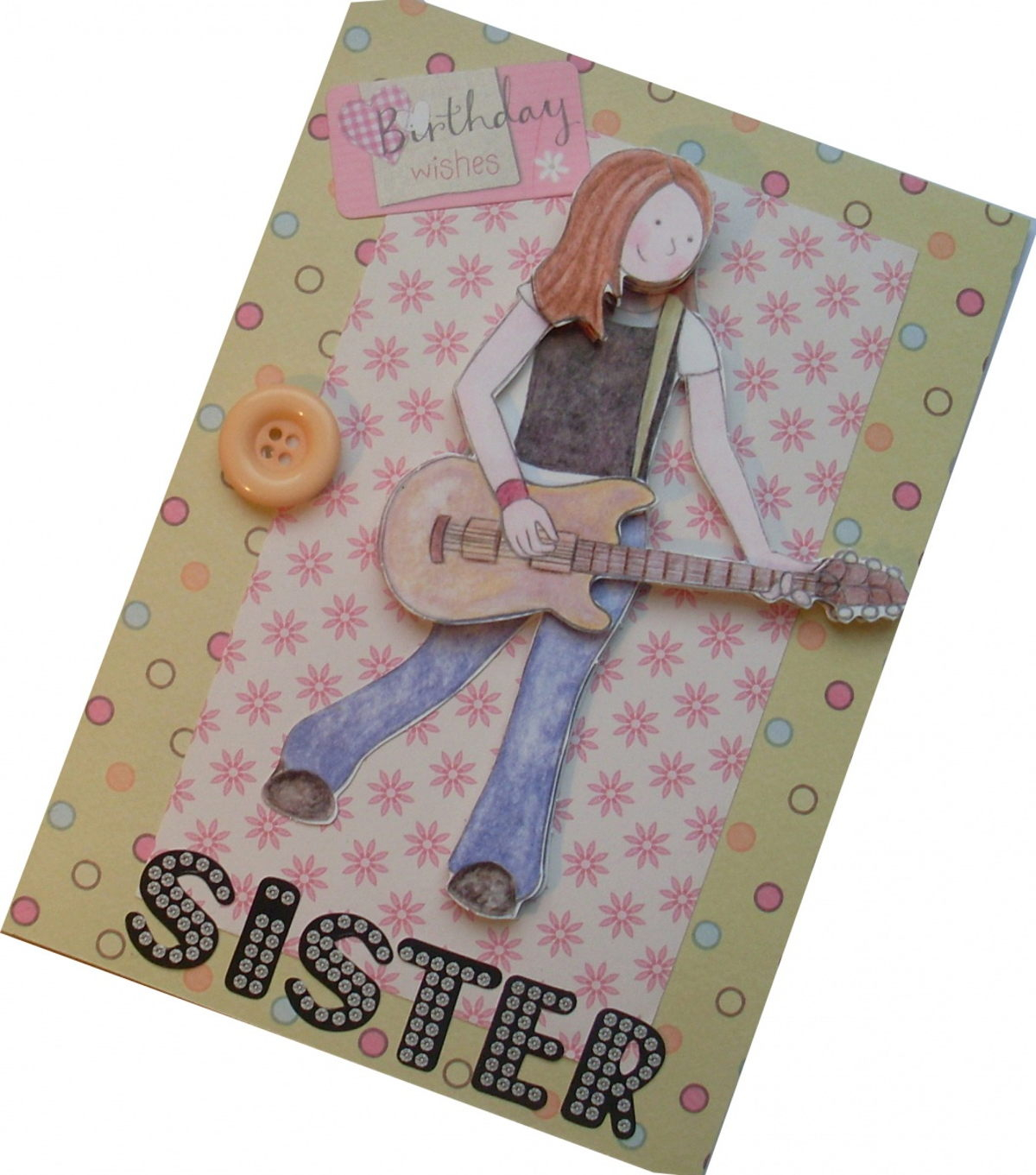 Birthday Card Ideas For Sister Guitarist Sister Handmade Birthday Card Lovely Birthday Cards