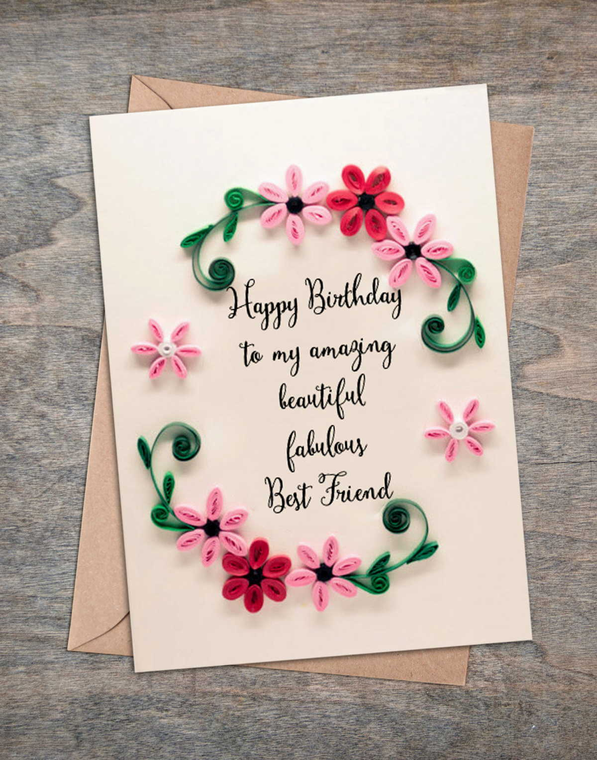 Birthday Card Ideas For Sister Lovely Sister Birthday Card With Quilled Floral Embellishment