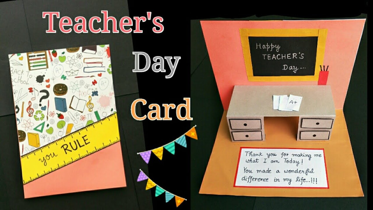 Birthday Card Ideas For Teachers Teachers Day Card Teachersdaycard Teachers Day Card Making Ideapopup Greeting Card For Teacher