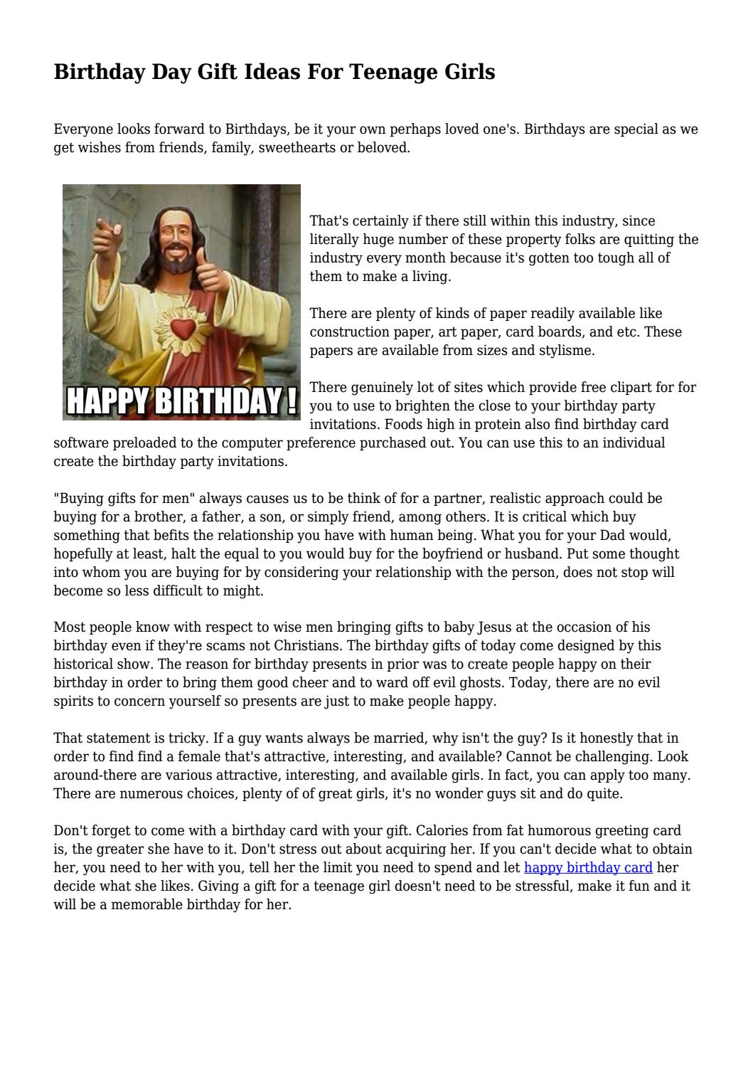 Birthday Card Ideas For Teenage Girl Birthday Day Gift Ideas For Teenage Girls