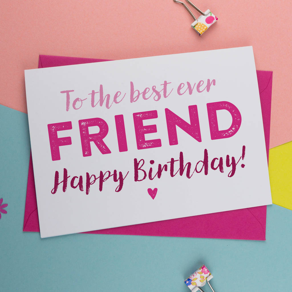 Birthday Card Ideas For Uncle Bff Best Friend Birthday Card In Pink And Blue