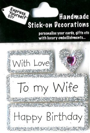 Birthday Card Ideas For Wife Happy Birthday To My Wife Diy Greeting Card Toppers