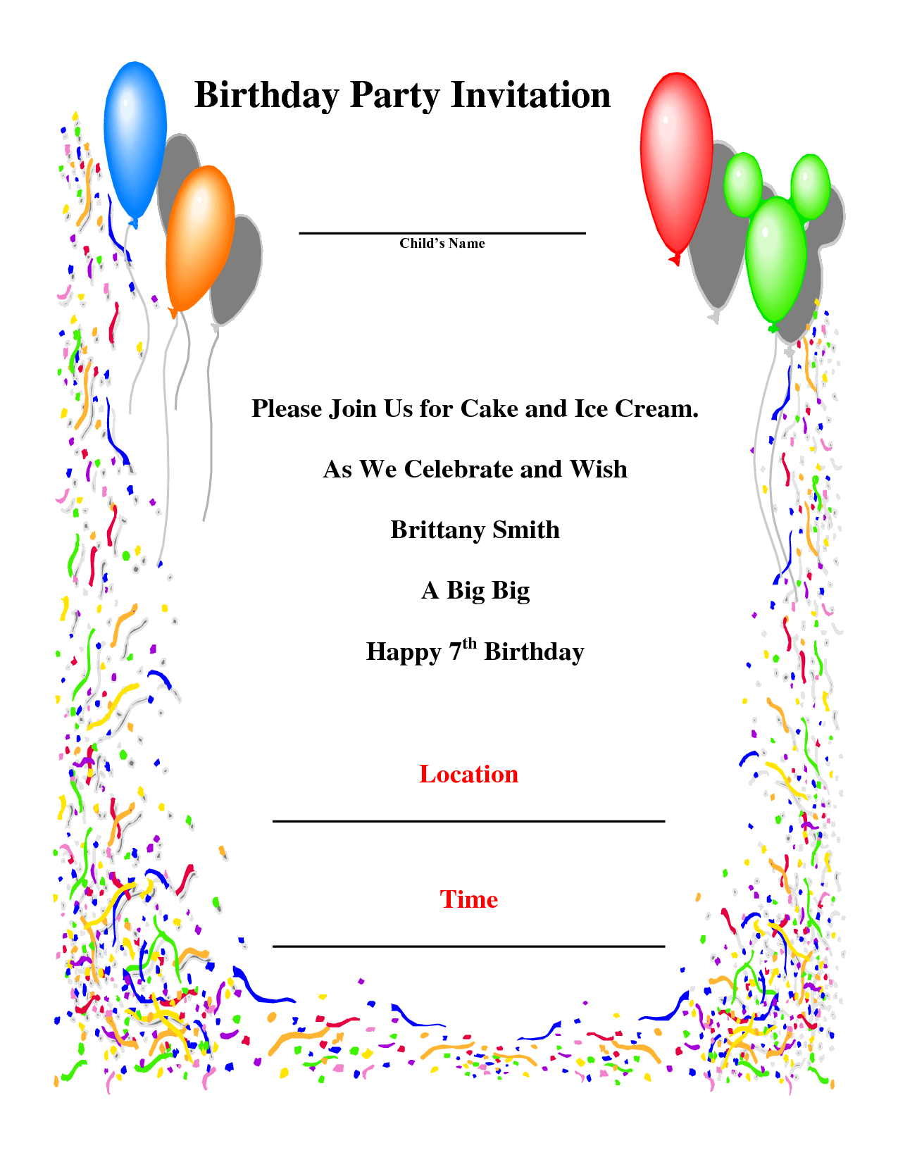 Birthday Card Invitations Ideas Free Printable Birthday Invitation Templates Ideas And Within Party