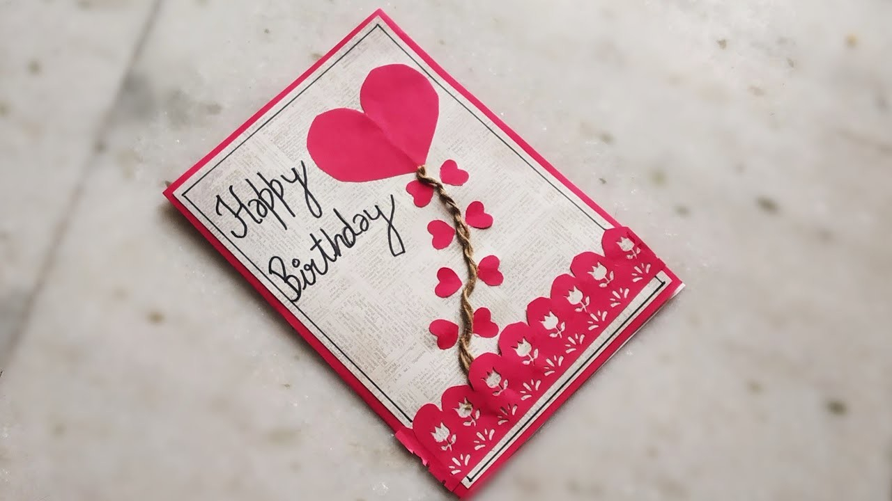 Birthday Card Making Ideas Diy Beautiful Handmade Birthday Card Papercraft Birthday Greeting