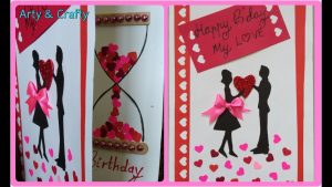Birthday Card Making Ideas For Husband Diy Birthday Cardbeautiful Handmade Birthday Card Romantic Greeting Card Idea Arty Crafty