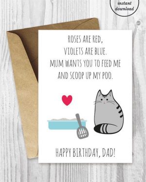 Birthday Card Making Ideas For Husband Diy For Him Birthday Card Printable For Dad Uk Funny Cat Birthday Card For Husband For Boyfriend Birthday Cards For Cat Dad From The Cat
