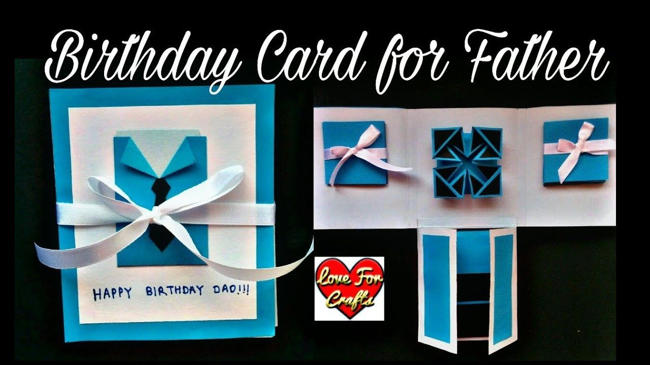 Birthday Card Scrapbook Ideas Handmade Birthday Card For Father Diy Scrapbook Idea Youtube