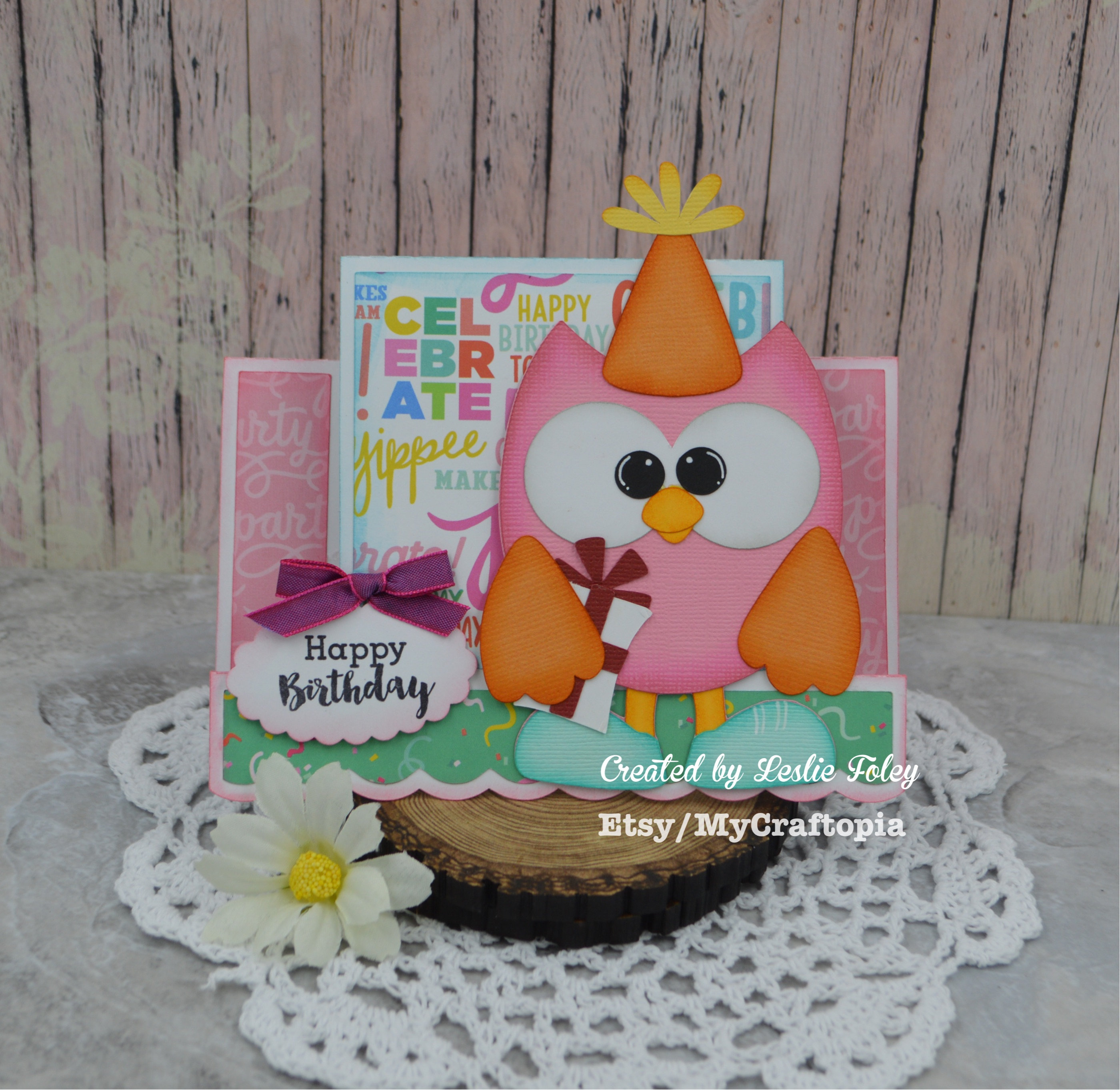 Birthday Card Scrapbook Ideas Owl Birthday Gift Handmade Paper Piecing 3d Greeting Card Handcrafted Happy Birthday Die Cuts Card Scrapbook