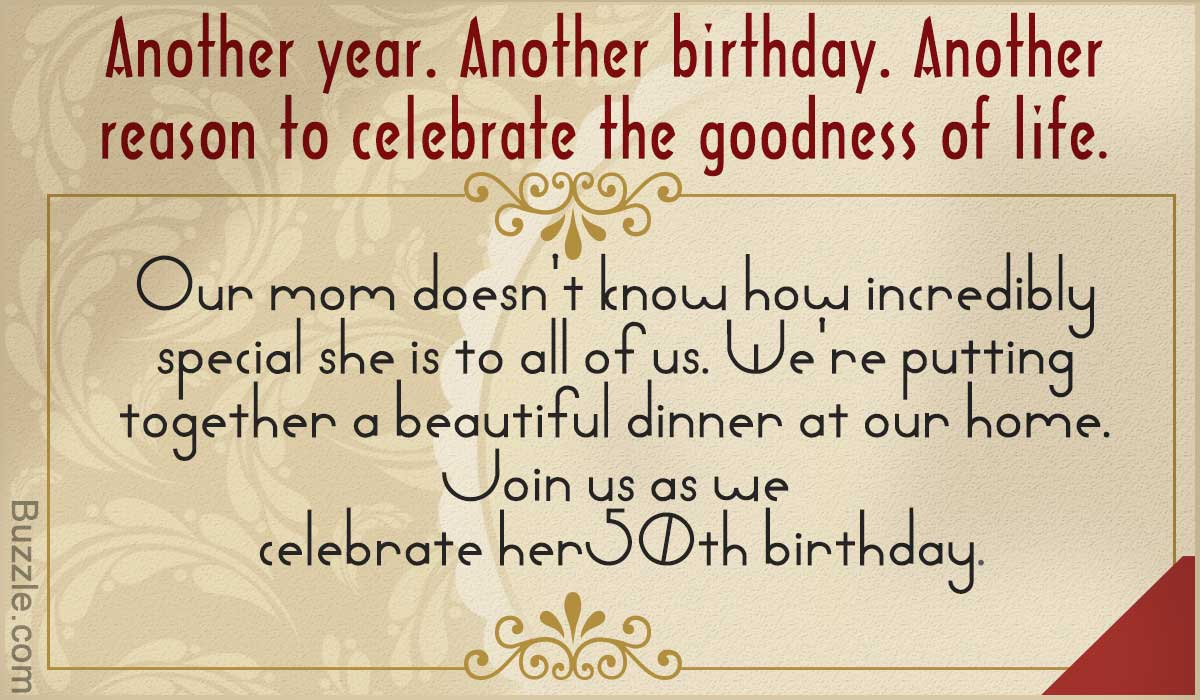 Birthday Card Text Ideas Inspiring 50th Birthday Party Invitation Wordings To Choose From