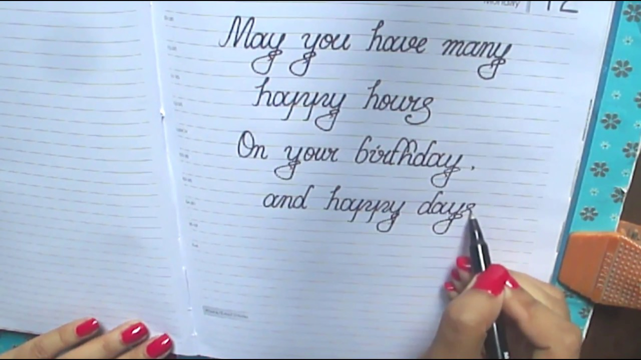 Birthday Card Writing Ideas Happy Birthday Message In Cursivewhat To Write On Birthday Card In Cursivegood Wishes In Cursive