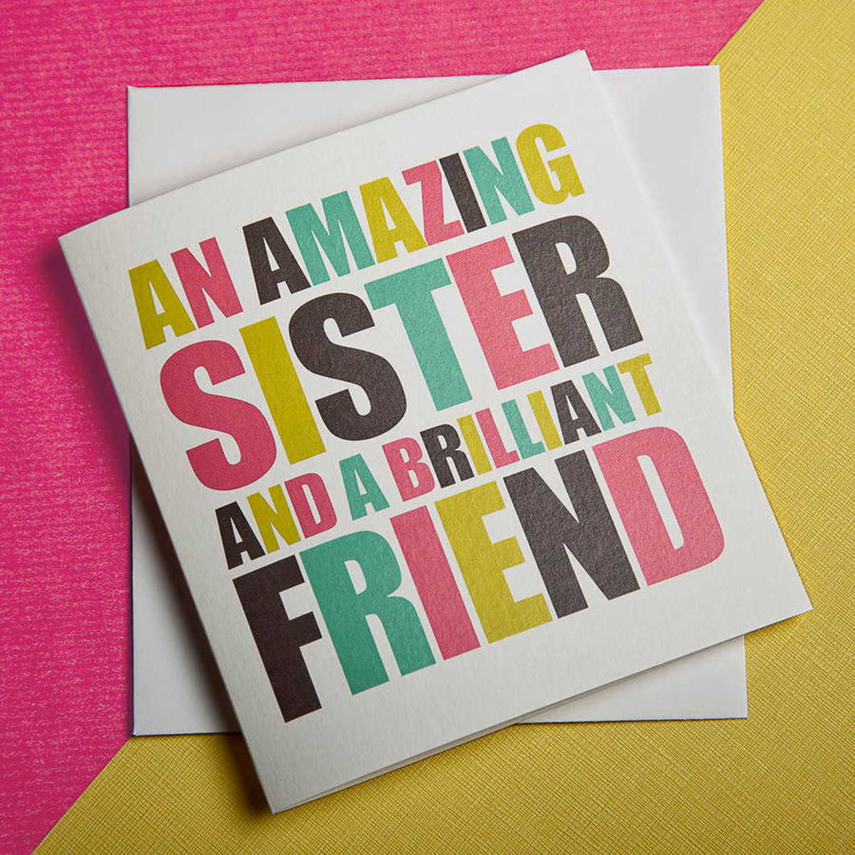 Birthday Cards For Sister Ideas Colorful Font Modern Retro Birthday Card Ideas For Sister Lovely
