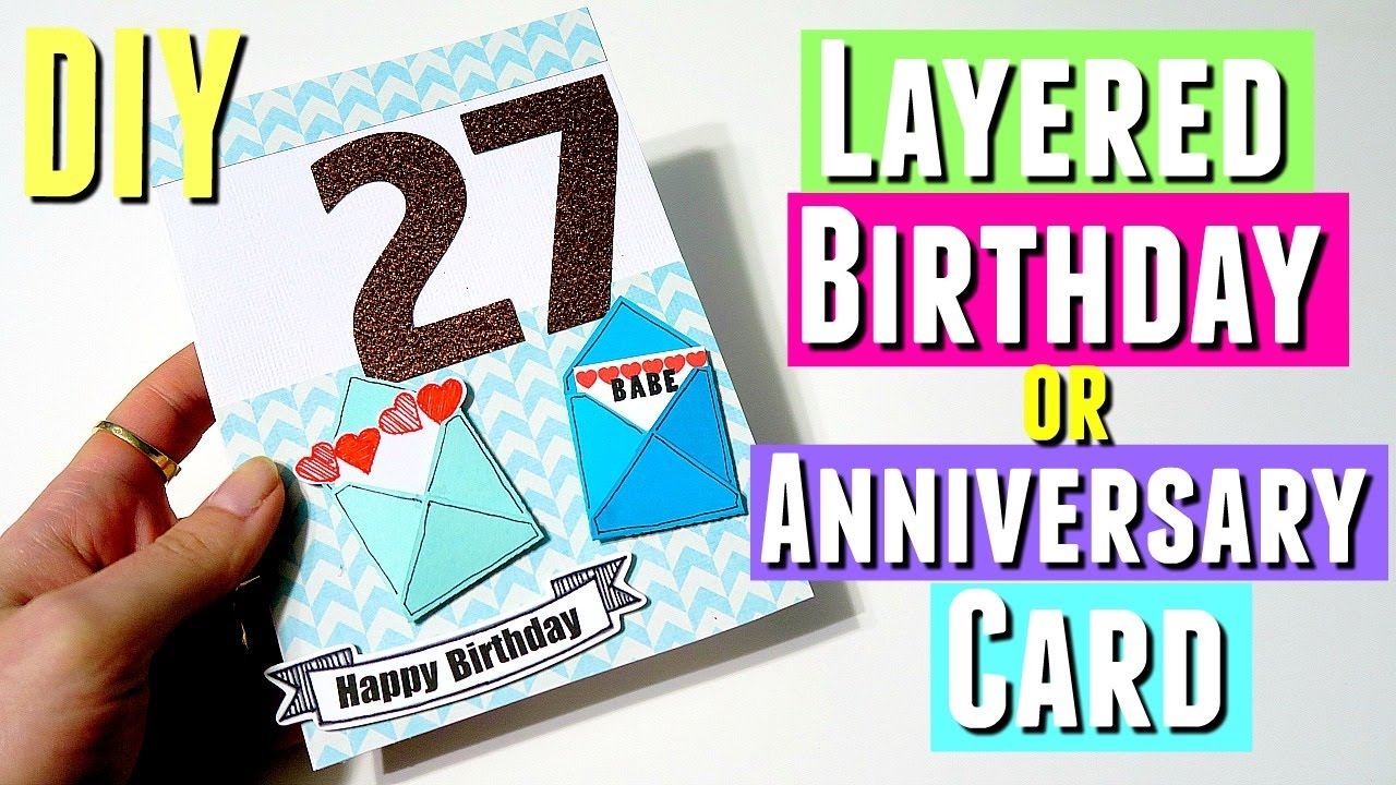 Birthday Cards Ideas For Him Diy Layered Birthday Card For Him Pinterest Inspired Diy Birthday Card Using Silhouette