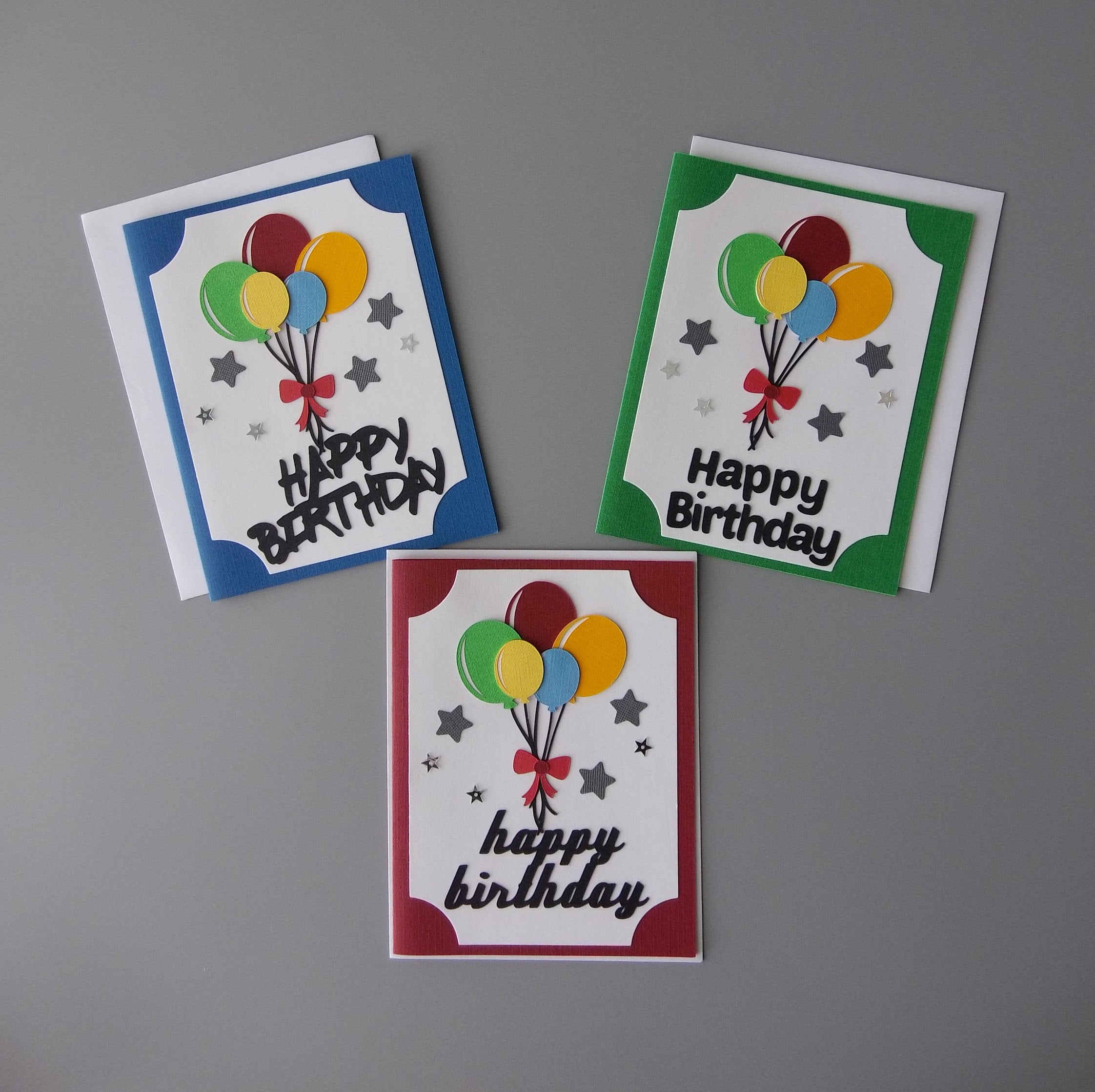 Birthday Cards Ideas For Kids Birthday Card With Balloons Set Friend Birthday Card Happy Birthday Greeting Cards Cute Birthday Card Handmade Cards Kids Birthday Card