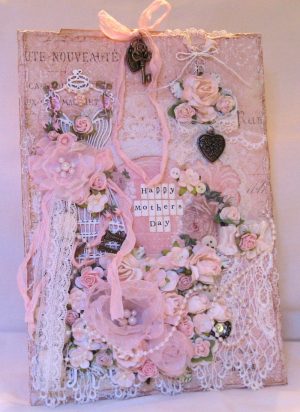 Birthday Cards Scrapbooking Ideas Shab Chic Birthday Card Ideas Shab Chic Pink Mothers Day Card