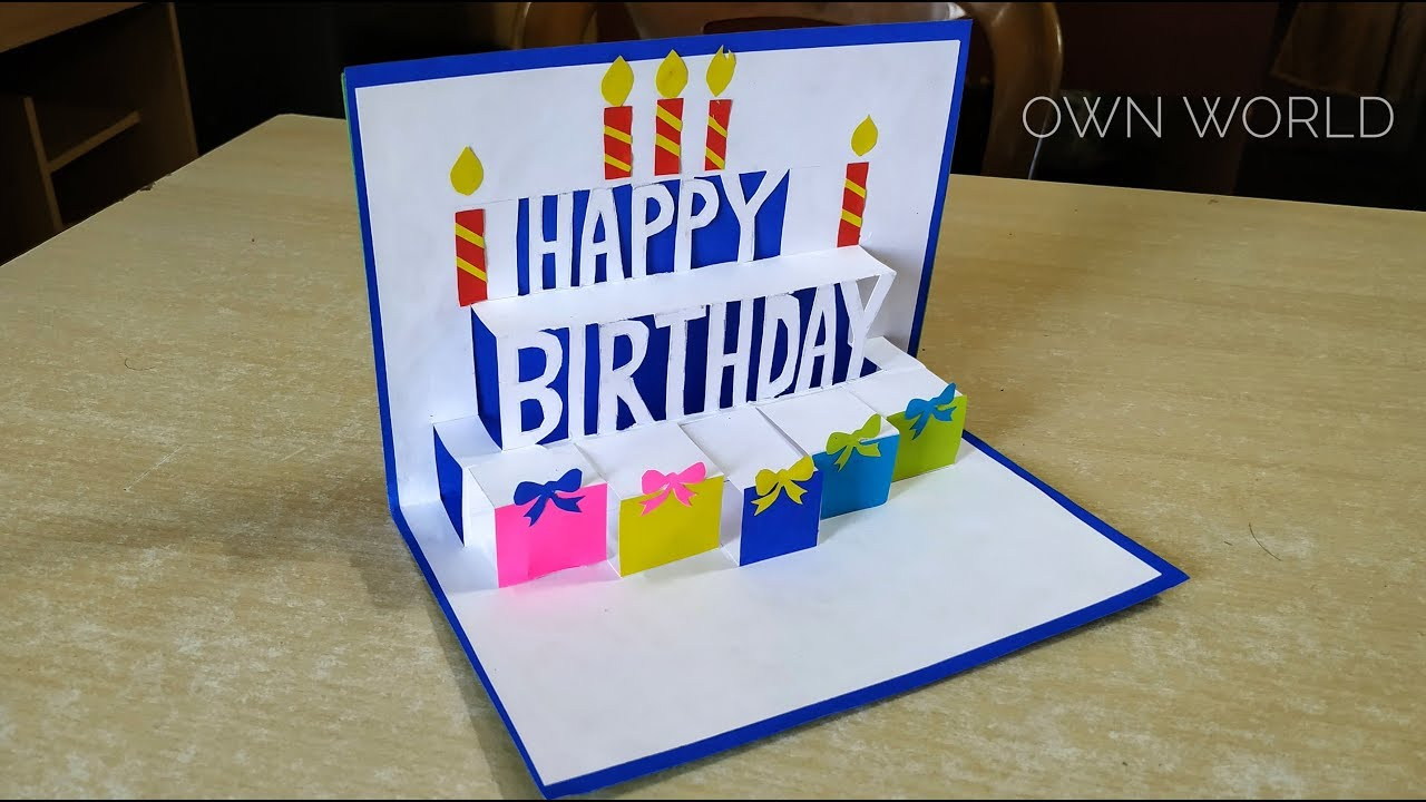 Birthday Pop Up Card Ideas Beautiful Birthday Greeting Card Idea Diy Birthday Pop Up Card Diy Greeting Cards For Birthday