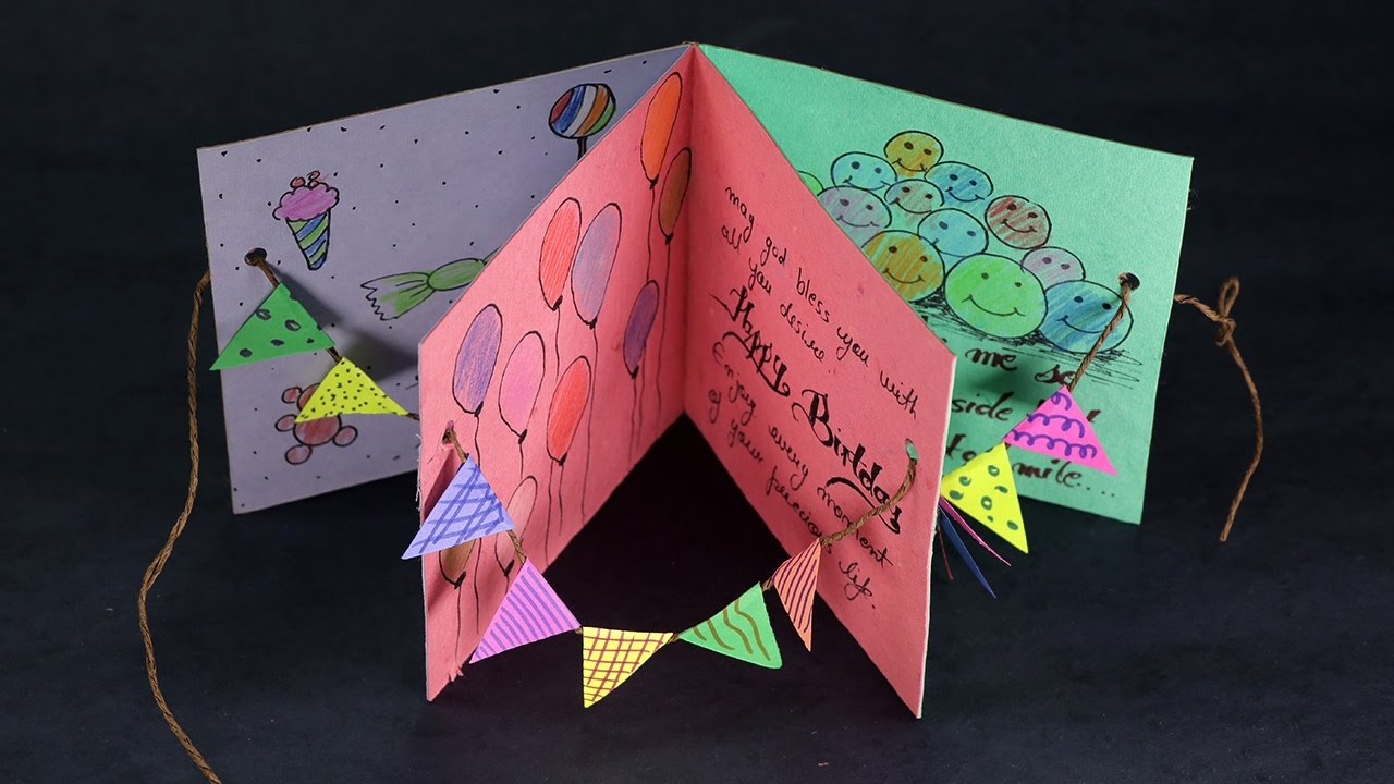 Card Design Ideas For Birthdays Diy Birthday Card Handmade Happy Birthday Card Making Step Step
