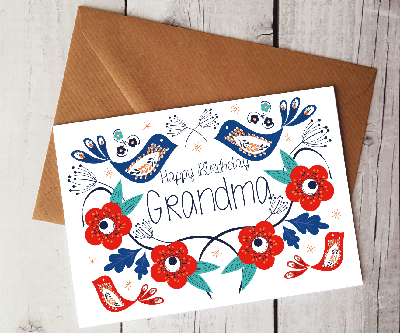 Card Ideas For Grandmas Birthday Happy Birthday Grandma Card