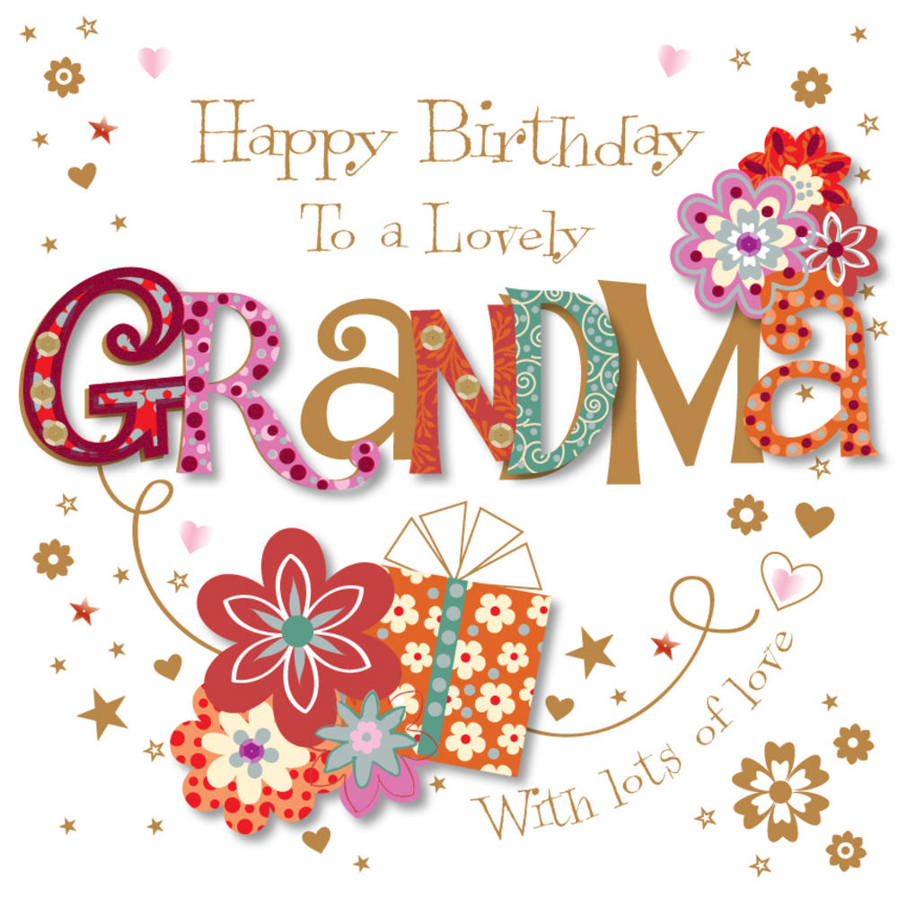 Card Ideas For Grandmas Birthday Lovely Grandma Happy Birthday Greeting Card