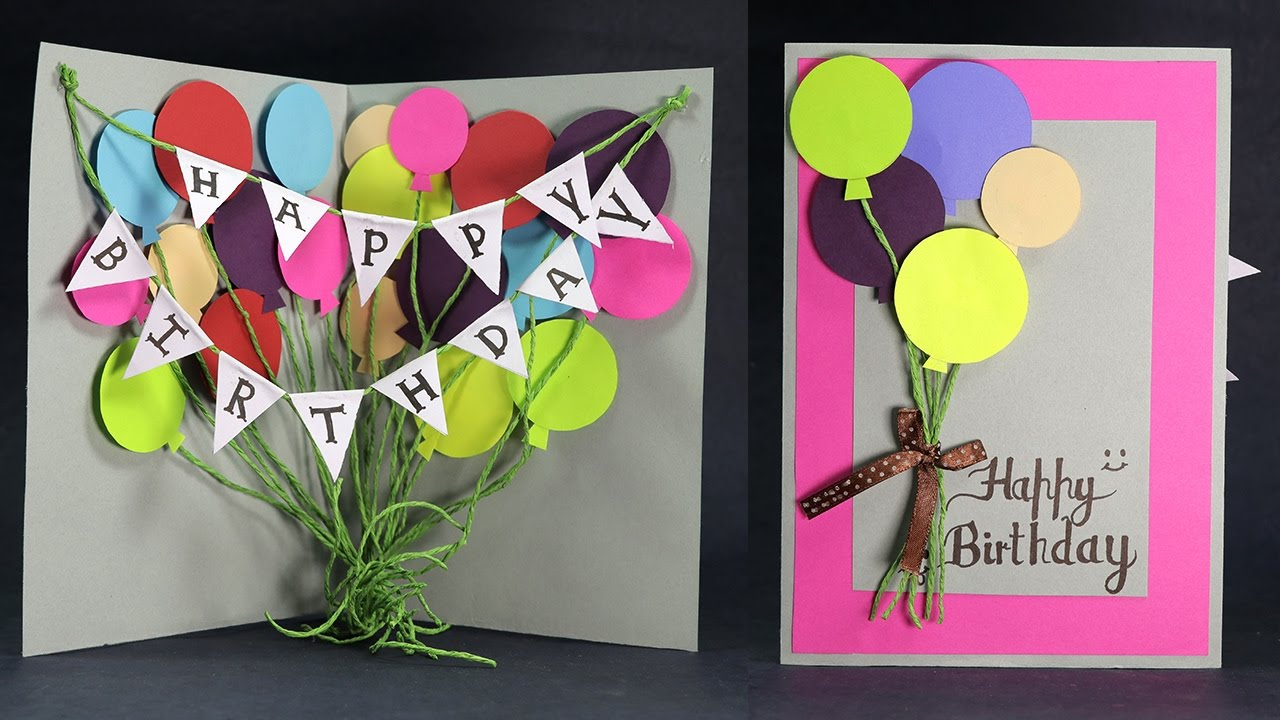 Card Making Ideas For Birthdays Diy Birthday Card How To Make Balloon Bash Birthday Card Step Step