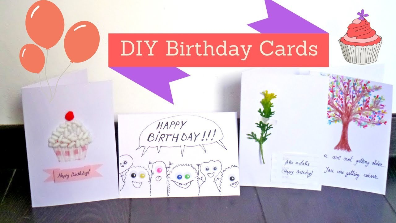 Creative Ideas For Birthday Cards Easy And Creative Birthday Card Ideas Diy Birthday Cards Fluffy