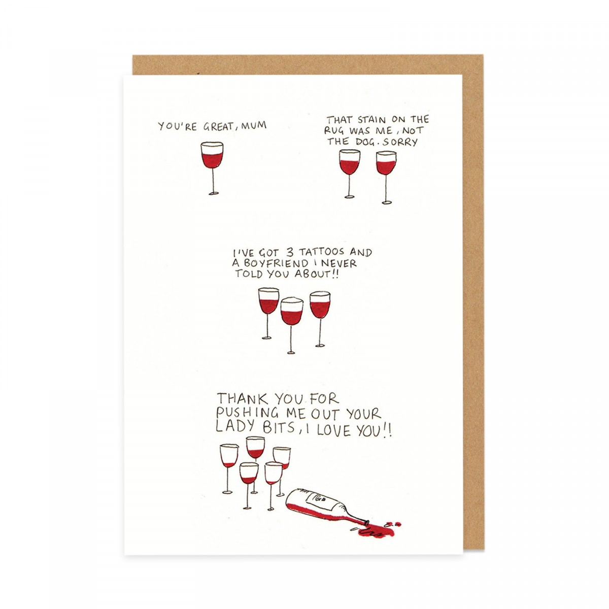 Cute Birthday Card Ideas For Girlfriend Mothers Day Wine Greeting Card