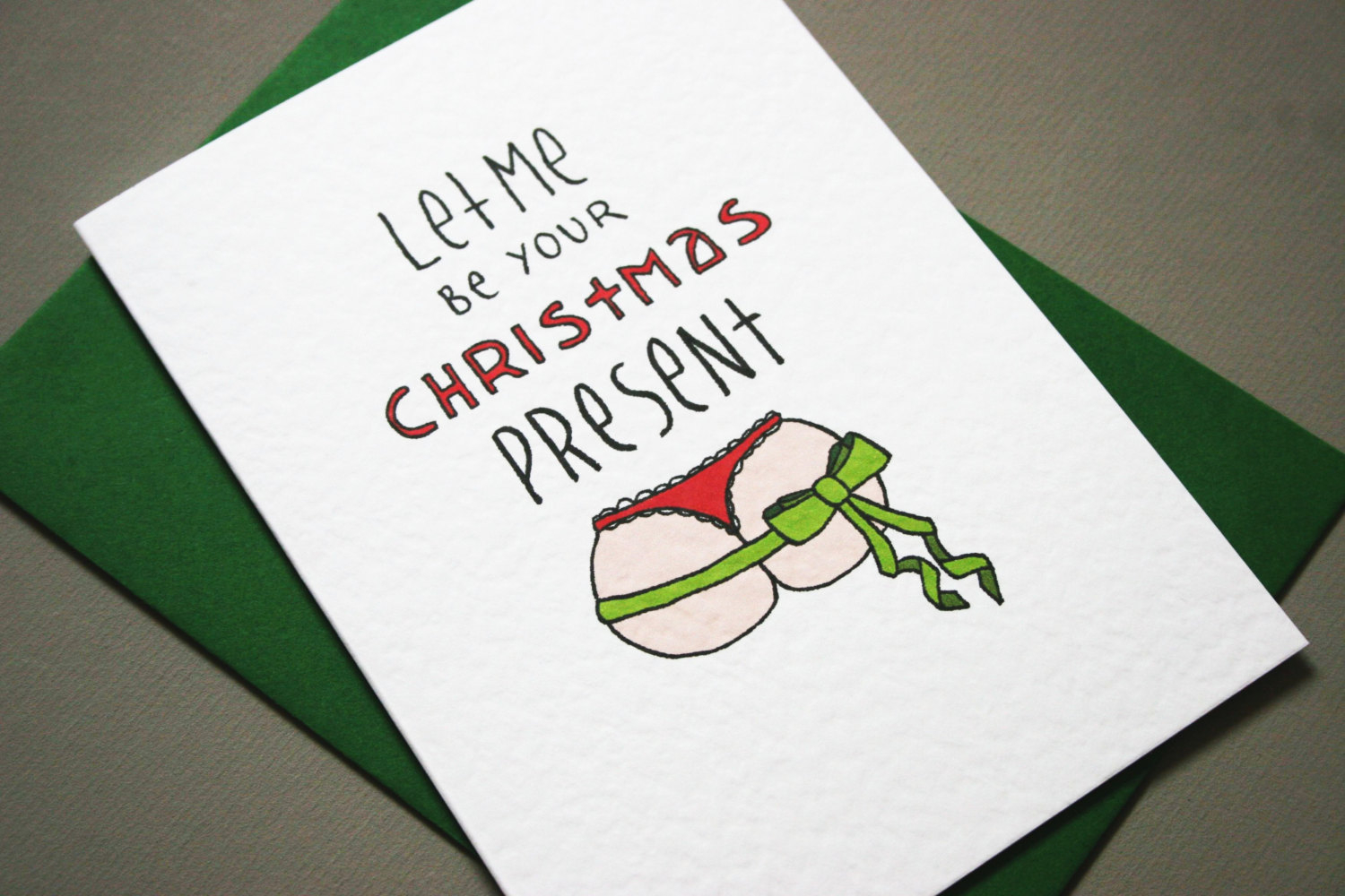 Cute Birthday Card Ideas For Your Boyfriend Funny Christmas Card Boyfriend Christmas Gift For Him Naughty Card Christmas Present Bum Size A6 Comes With Dark Green Envelope