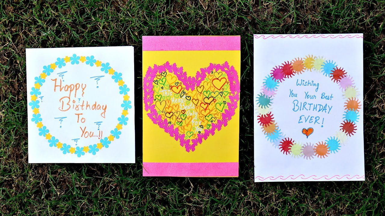 Cute Homemade Birthday Card Ideas Cute And Easy Birthday Greeting Card Idea